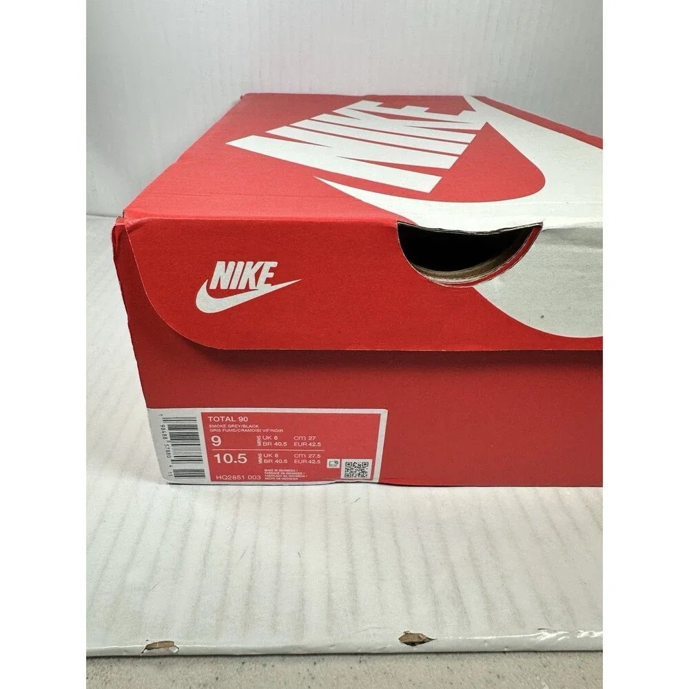 Size 9 Nike TOTAL 90 Men's Smoke Grey HQ2851-003 Soccer Sneakers Shoe NEW